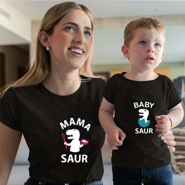 リンクコーデ 親子 ペアルック 赤ちゃん 親子 セット 恐竜 家族 お揃い tシャツ ロンパース 親子コーデ ママ 娘 おそろい 母 息子 ギフト ベビー おそろい プリント ダイナソーリンクコーデ 